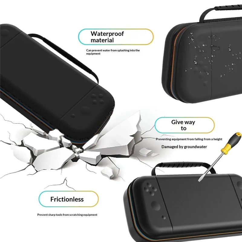 8029 Carrying Case for Nintendo Switch 2 PU Portable Travel Bag Multi-function Storage Pouch with Game Card Slots - Black