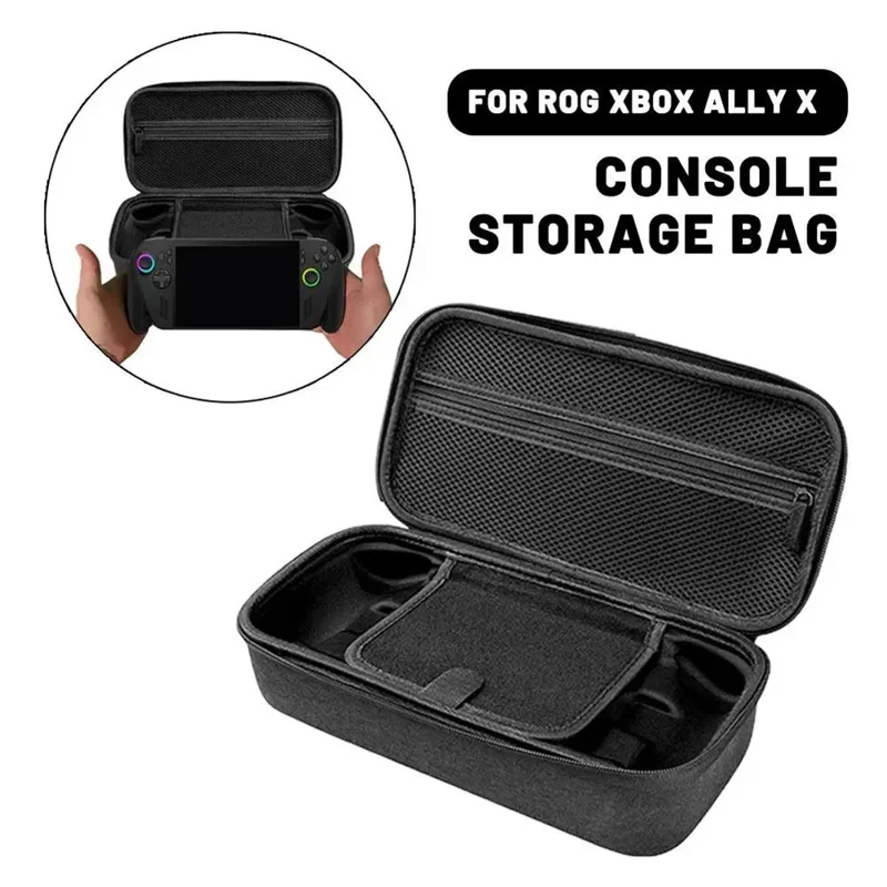 8047 Carrying Case for Asus ROG Xbox Ally X (2025) Portable Gaming Console Shockproof EVA Hard Shell Travel Storage Bag - Black