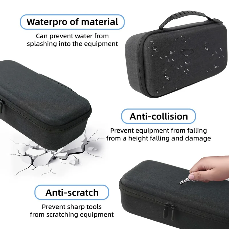 8047 Carrying Case for Asus ROG Xbox Ally X (2025) Portable Gaming Console Shockproof EVA Hard Shell Travel Storage Bag - Black