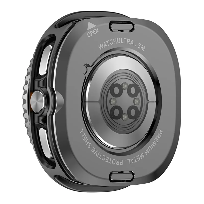 Чехол для Samsung Galaxy Watch8 Classic 46 мм с вращающимся металлическим ободом, защитный корпус из поликарбоната, крышка часов - Черный