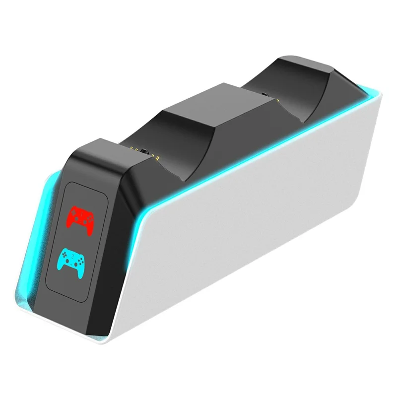 8055 Base de Carga Dual para PS5 / PS5 Slim / PS5 Pro / PS5 Edge / Estación de Carga Rápida con 9 Modos de Luz RGB