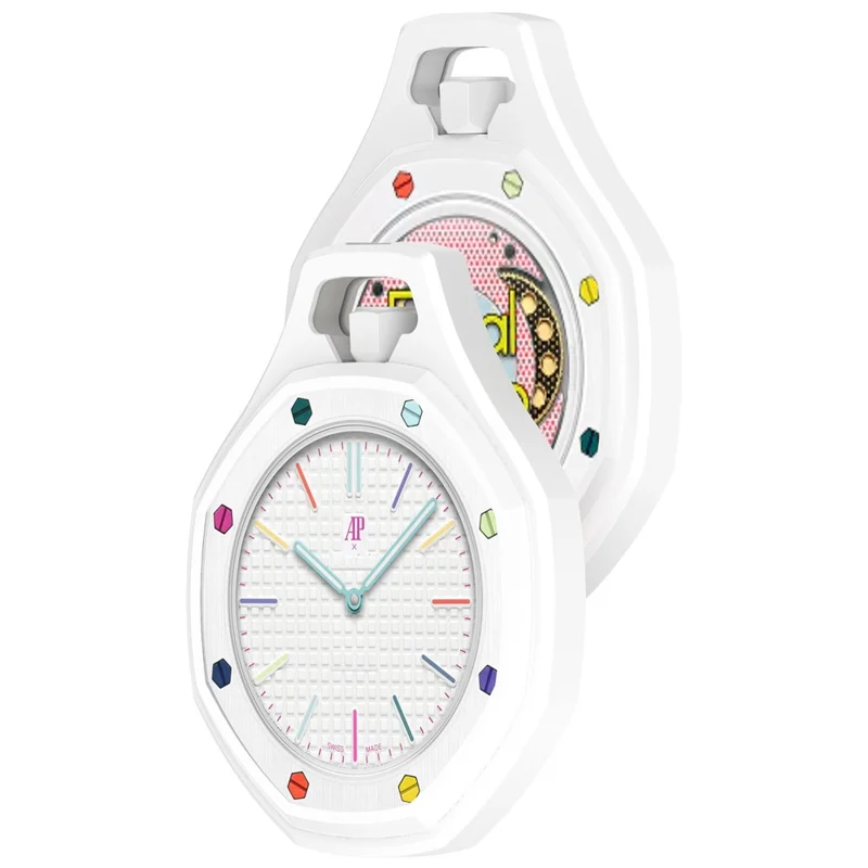 Für Swatch Royal Pop Silikon Schutzhülle Fallschutz Uhrenschale - Weiß