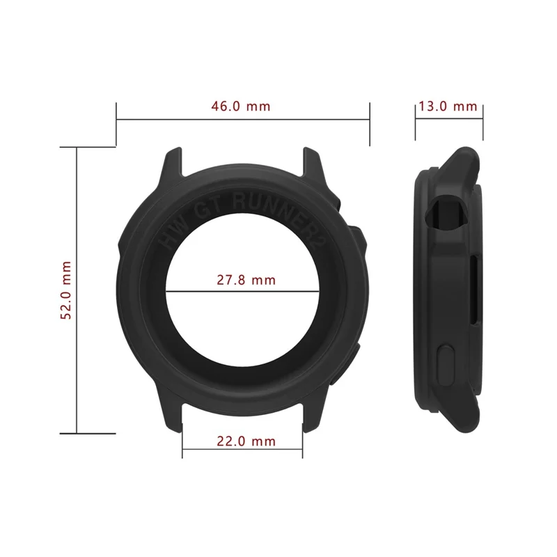 Silicone Case for Huawei Watch GT Runner 2 Protective Cover Shockproof Soft TPU Shell - Orange
