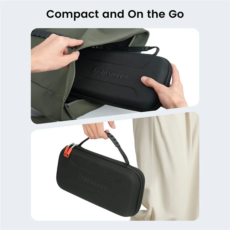 Funda de transporte rígida TRANSNOVO S73-011 para Nintendo Switch 2, bolsa de viaje EVA con 24 ranuras para tarjetas de juego, estuche protector - Negro