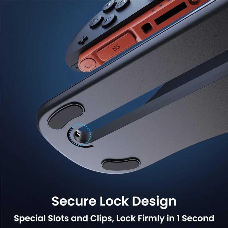 TRANSNOVO S73-014 2 pièces Support de manette Souris pour Nintendo Switch 2 Poignée ergonomique pour jeu Portable Support de souris pour manette - Noir