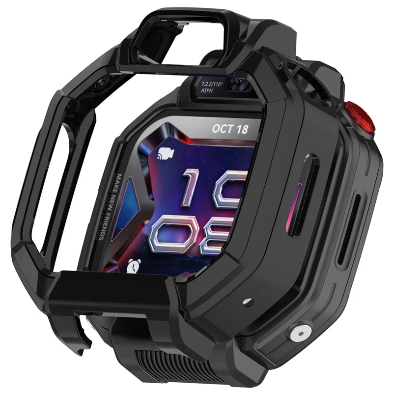 For Huawei Watch Kids X1 / X1 Pro Half Coverage Hollow Out Protective Cover PC Watch Frame Case - Black
