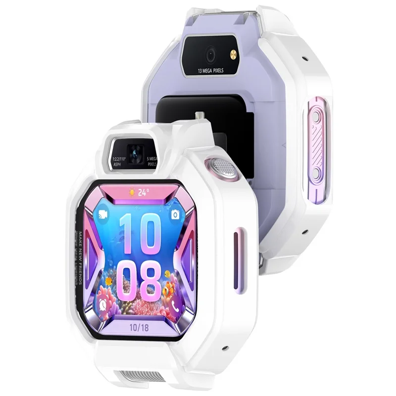 For Huawei Watch Kids X1 / Watch Kids X1 Pro Case Semi-Open TPU Protective Shell Hollow Watch Frame - White