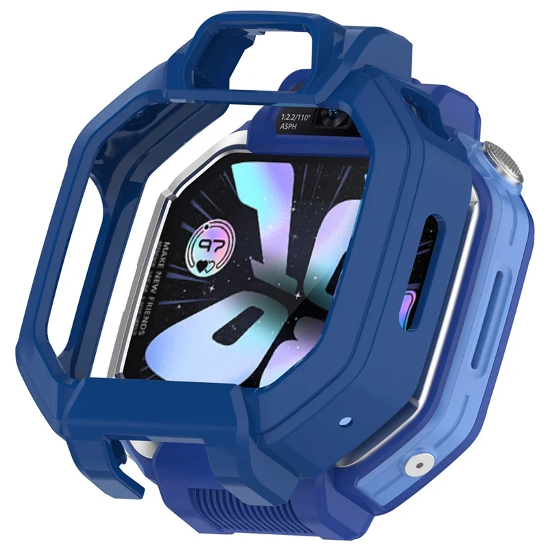 For Huawei Watch Kids X1 / Watch Kids X1 Pro Case Semi-Open TPU Protective Shell Hollow Watch Frame - Blue