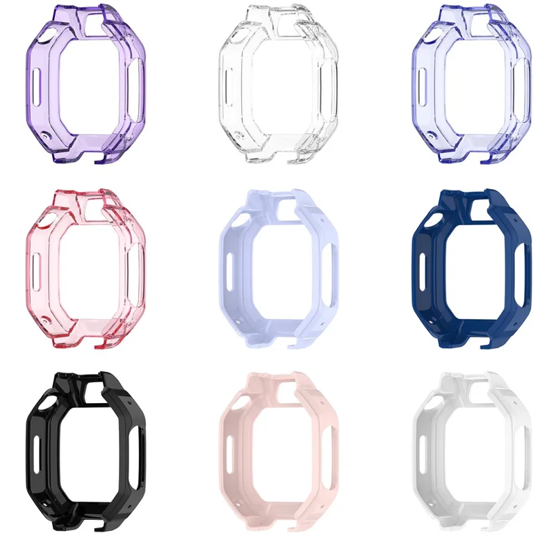 For Huawei Watch Kids X1 / Watch Kids X1 Pro Case Semi-Open TPU Protective Shell Hollow Watch Frame - Blue