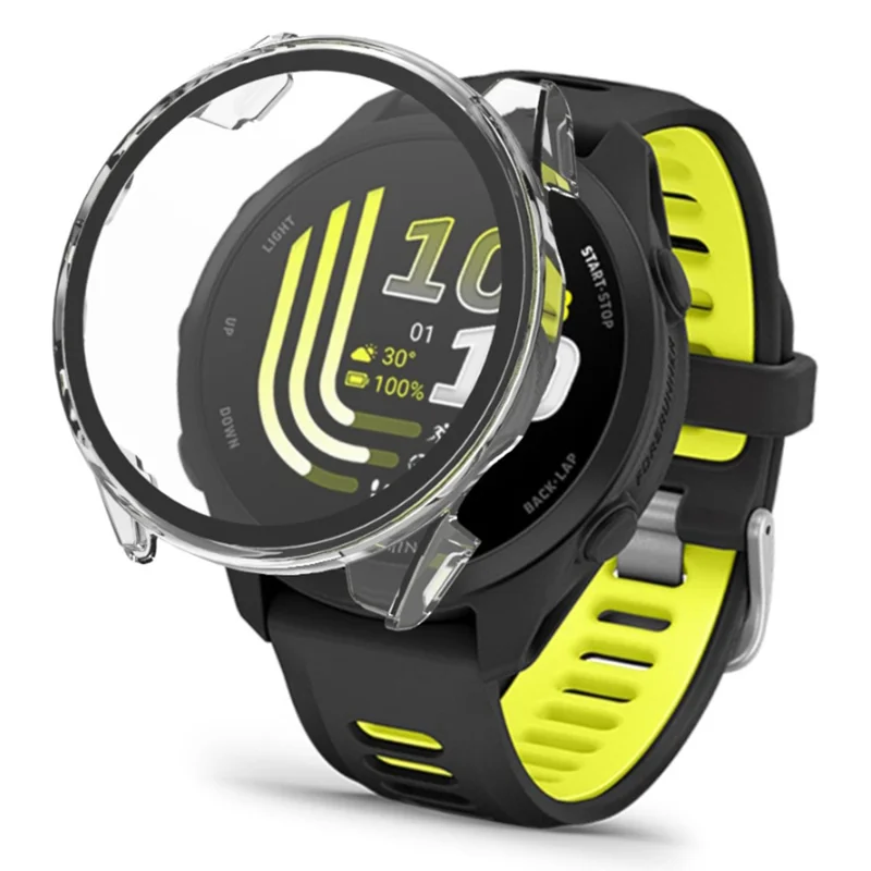 For Garmin Forerunner 170 / Forerunner 70 Urbeskytter i PC-materiale med skærmfilm af tempersglas - Gennemsigtig