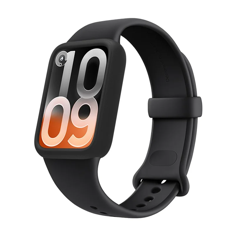 Custodia per Xiaomi Smart Band 10 Pro, Cover Protettiva in Silicone Assorbente agli Urti e Resistente ai Graffi - Nero