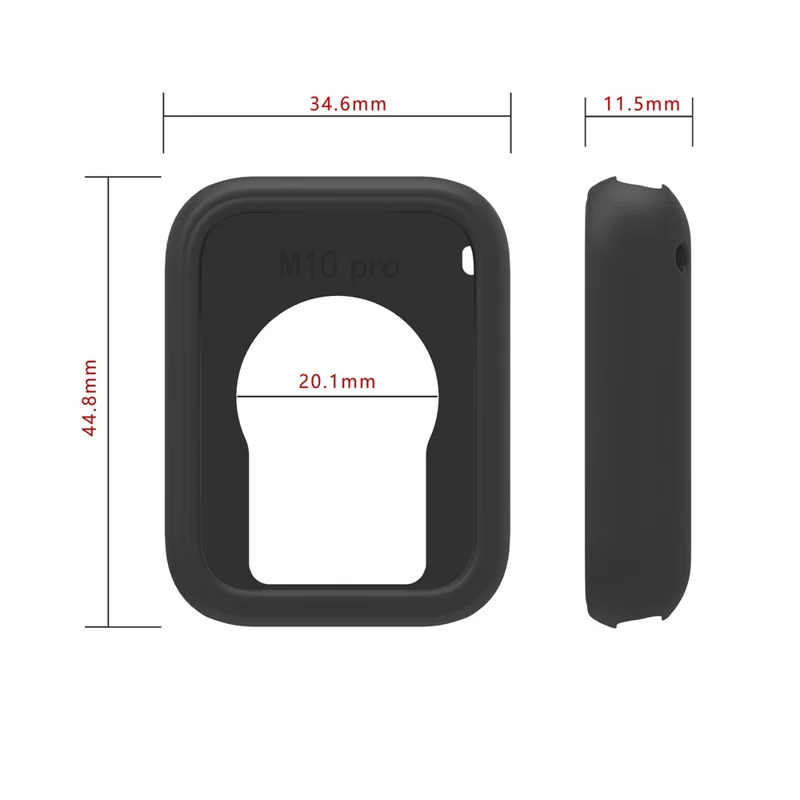 Custodia per Xiaomi Smart Band 10 Pro, Cover Protettiva in Silicone Assorbente agli Urti e Resistente ai Graffi - Nero