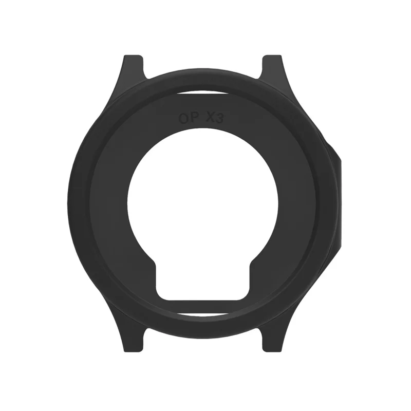 For Oppo Watch X3 Watch Case Shock Absorbing Scratch Resistant Silicone Protective Cover - Black