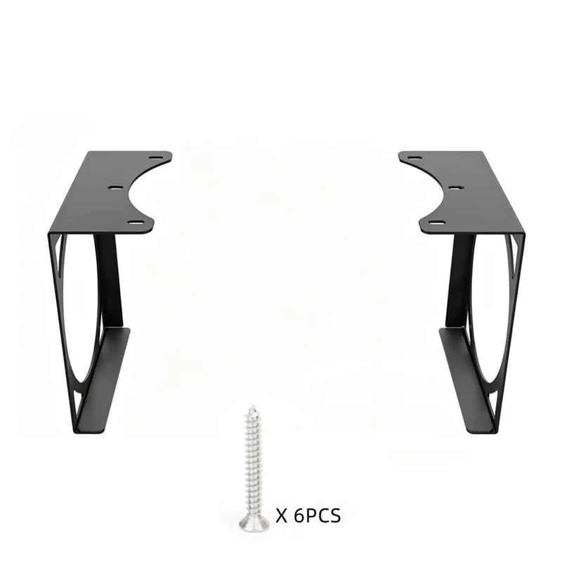 2 stk. under skrivebordsmontering til Xbox Series X, metalbeslag, skjult installation, skrivebordsstilling til spillekonsol - sort