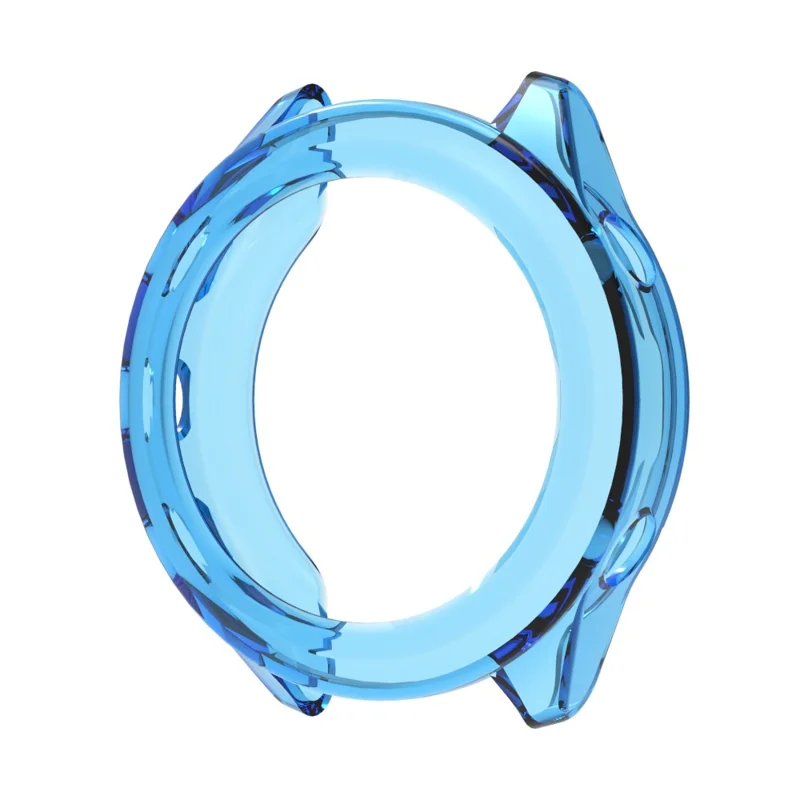 For Garmin Forerunner 170 / Forerunner 70 beskyttelsesdæksel mod støddæmpende TPU halvdækselramme - transparent blå