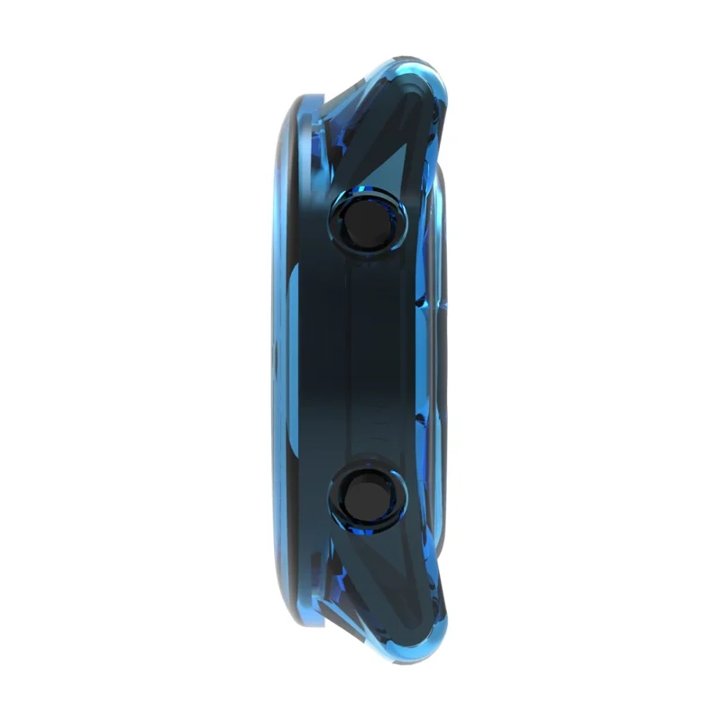 For Garmin Forerunner 170 / Forerunner 70 beskyttelsesdæksel mod støddæmpende TPU halvdækselramme - transparent blå