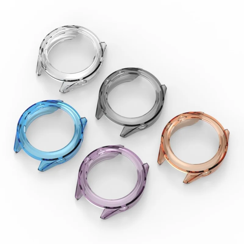 For Garmin Forerunner 170 / Forerunner 70 beskyttelsesdæksel mod støddæmpende TPU halvdækselramme - transparent blå