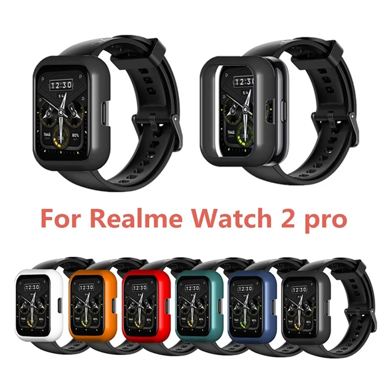 Solid Color PC Proctect Smart Watch Cover Для Realme Watch 2 Pro - Черный