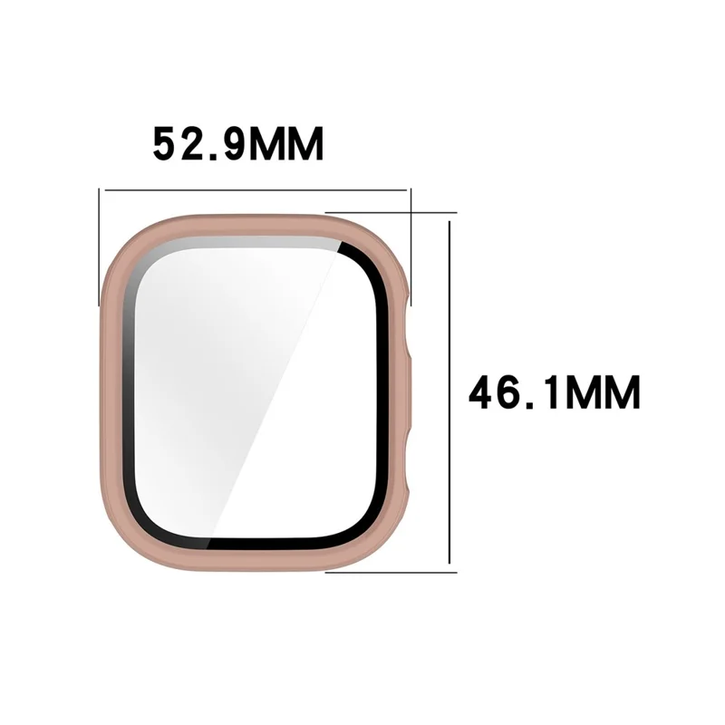 Für Huami Amazfit Bip Max Hartschalen-PC-Uhrgehäuse mit gehärtetem Glas-Schutzfolie - Rosa