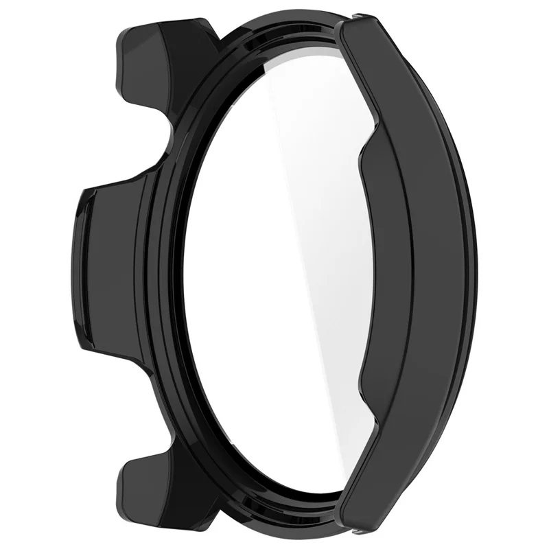 Schutzcase für Haylou Watch 4S mit gehärtetem Glas Displayschutz – PC-Uhr-Case in Schwarz
