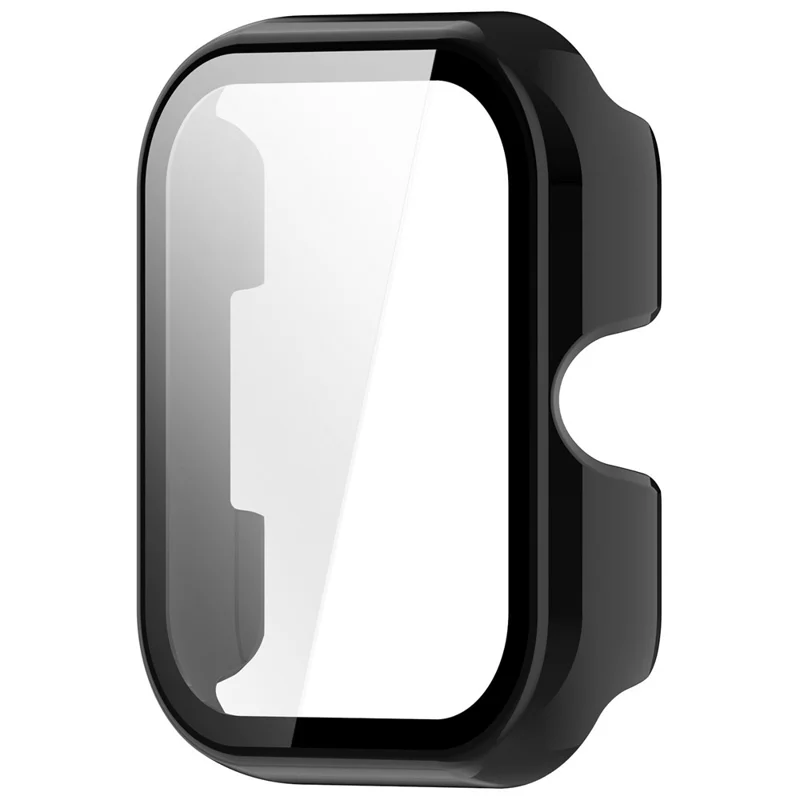 Schutzhülle für Haylou Watch 4 mit gehärtetem Glas Displayschutz PC-Uhrgehäuse - Schwarz