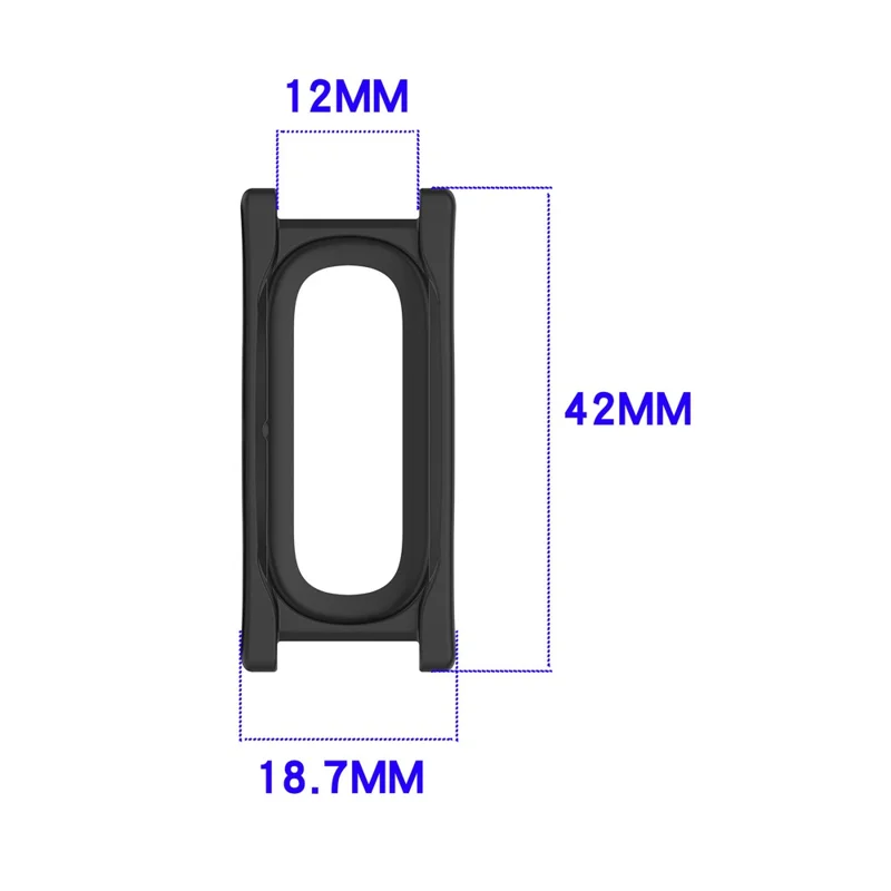 Funda Protectora de PC para Reloj Google Fitbit Air con Diámetro Interno de 12 mm - Negro Mate