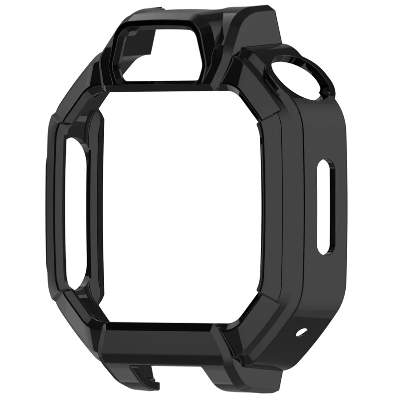 Coque pour montre Huawei Watch Kids X1 / X1 Pro, coque de protection rigide creuse en PC avec protecteur d'écran en verre trempé - Noir