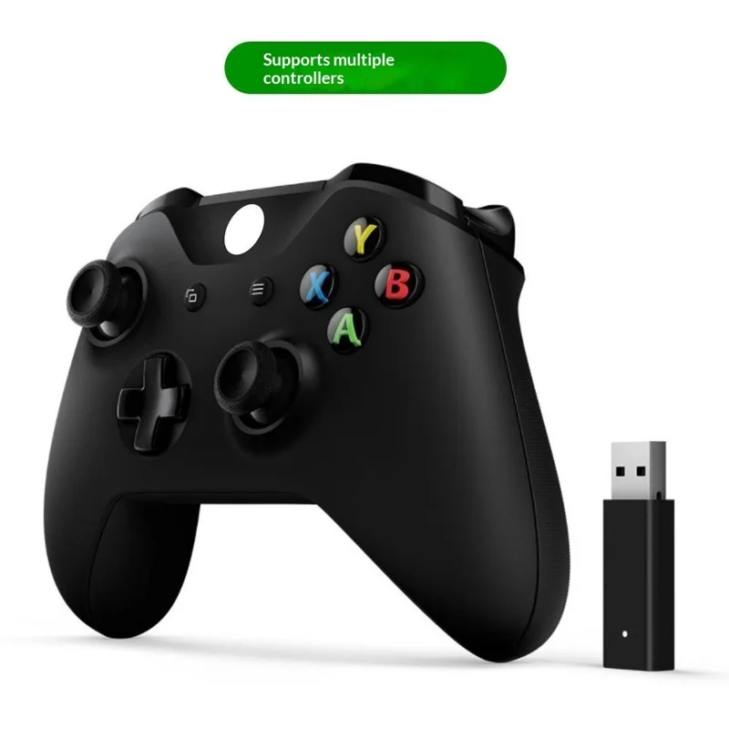 Mini Wireless Adapter USB Receiver for Xbox One Elite / S / X / Series S / X 8-Controller Gaming - Black