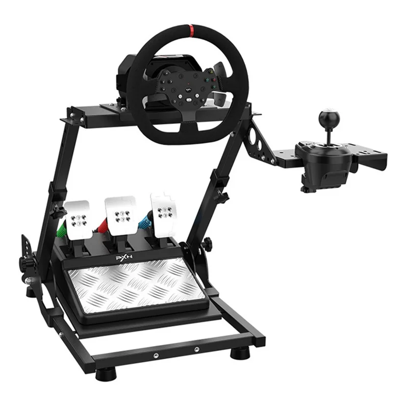 PXN A10 Folding Racing Wheel Stand Multi-Angle Adjustable Non-slip Gaming Cockpit for Home Simulator - Black