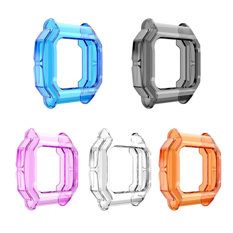 Shockproof Clear TPU Smart Watch Cover Case Protector for Huami Amazfit Neo - Transparent White