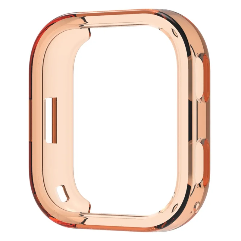 For Huami Amazfit Bip Max Case Semi-Open TPU Protective Shell Hollow Watch Frame - Transparent Orange