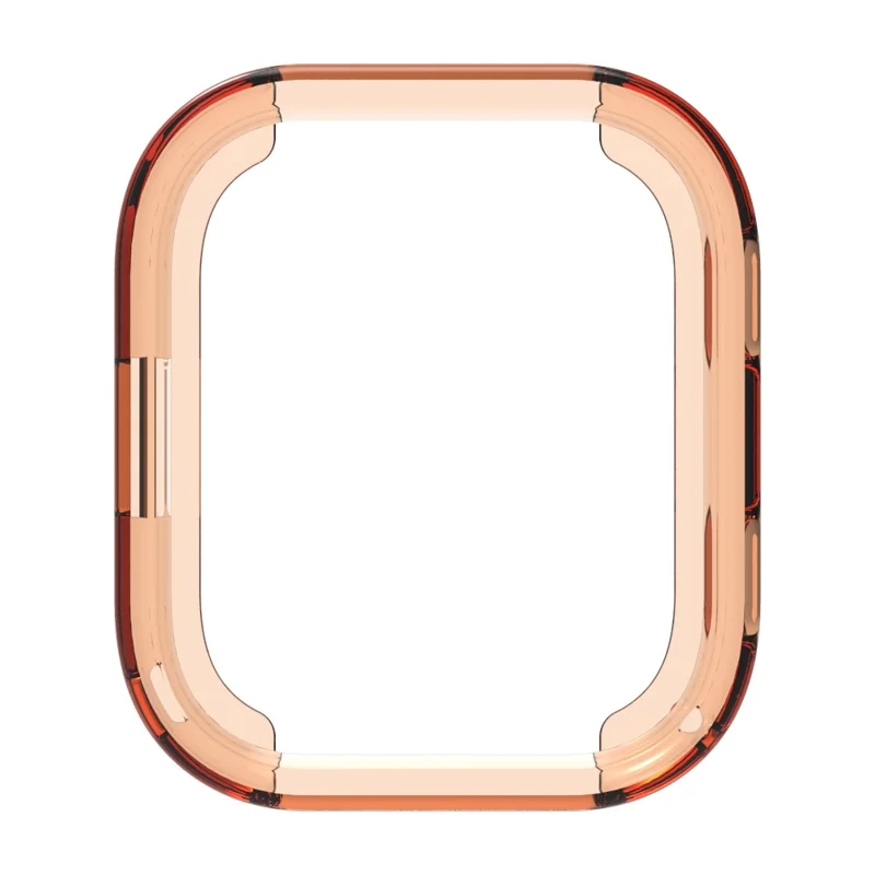 For Huami Amazfit Bip Max Case Semi-Open TPU Protective Shell Hollow Watch Frame - Transparent Orange