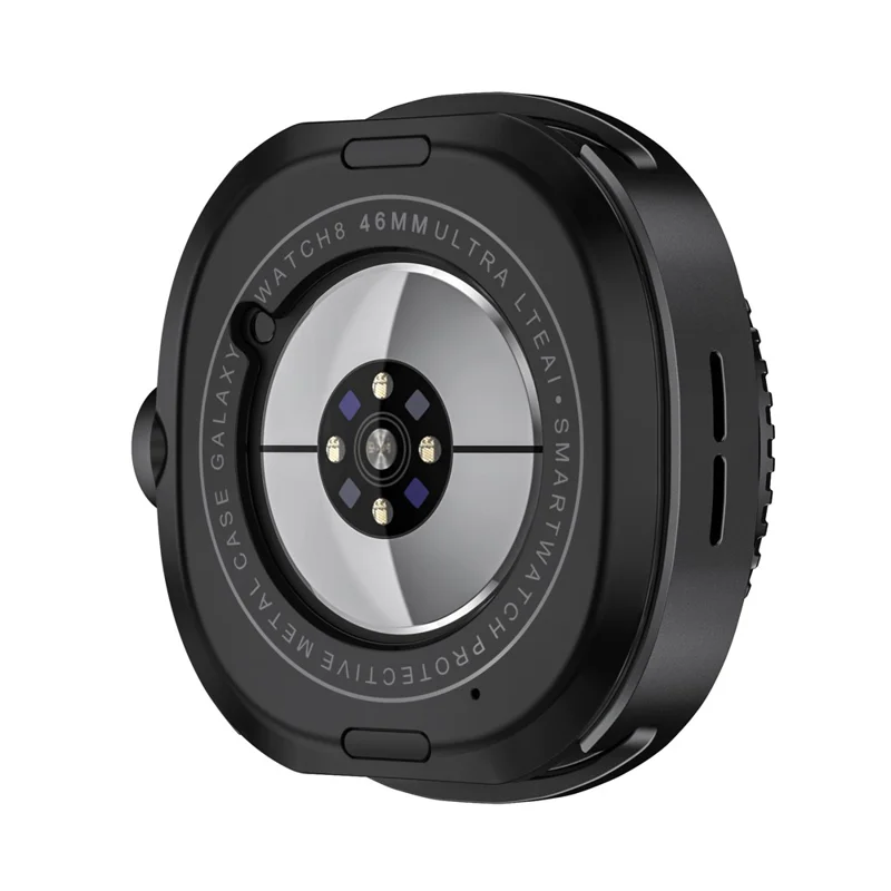 For Samsung Galaxy Watch8 Classic 46mm Zinc Alloy + PC Watch Case Rotating Bezel Protective Cover - Black