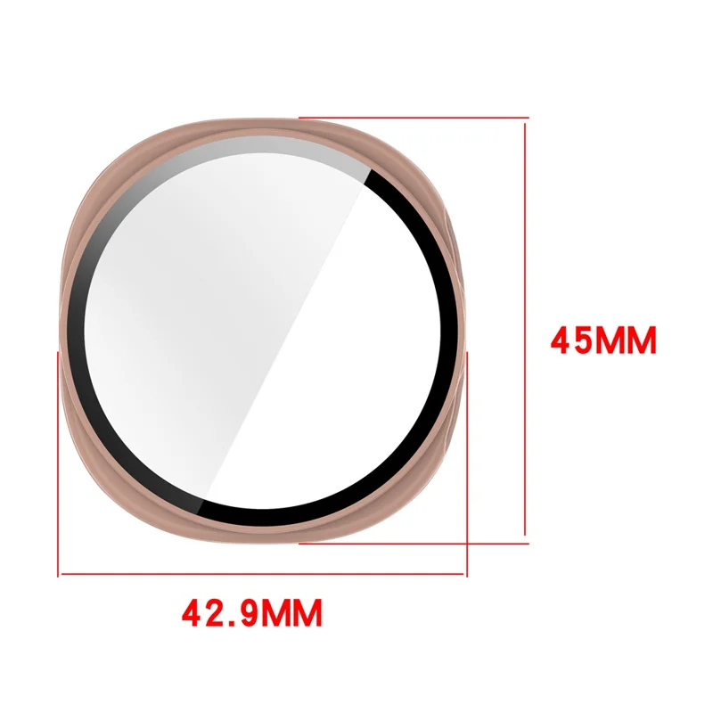 For Samsung Galaxy Watch9 40mm Watch Case with Tempered Glass Full Coverage Protection Watch Cover - Bright Black