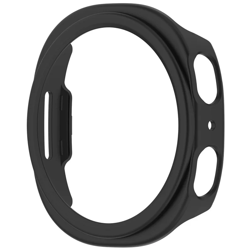 For Samsung Galaxy Watch9 44mm Half Coverage Hollow Out Protective Cover PC Watch Frame Case - Black