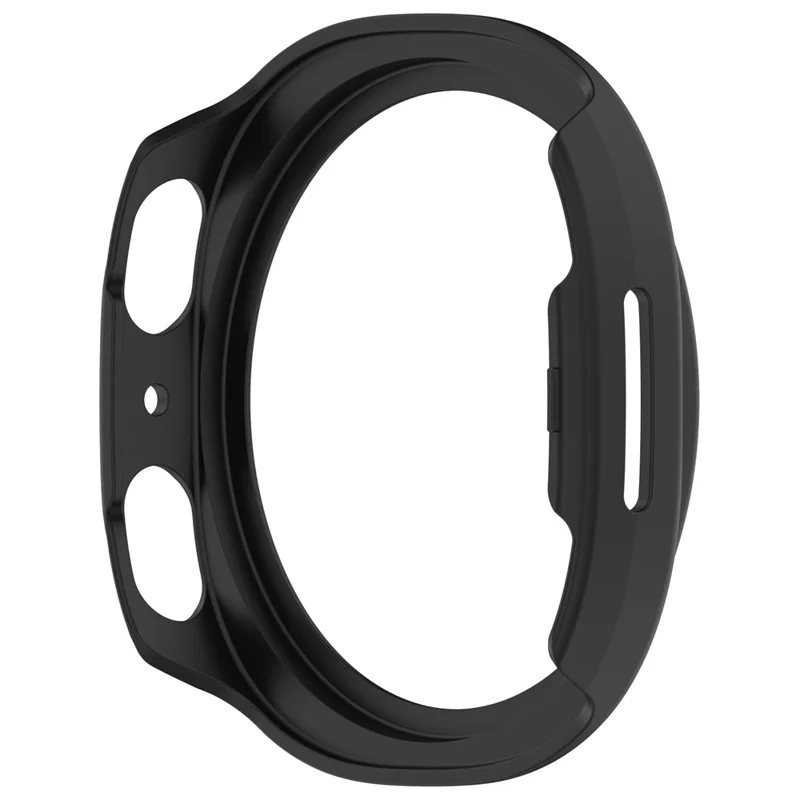 For Samsung Galaxy Watch9 44mm Half Coverage Hollow Out Protective Cover PC Watch Frame Case - Black