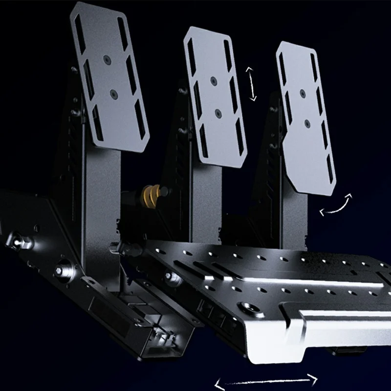 PXN PDHM 2 Racing Pedals Set Hall Sensor Throttle Brake Clutch Three Pedals for Sim Racing - Black