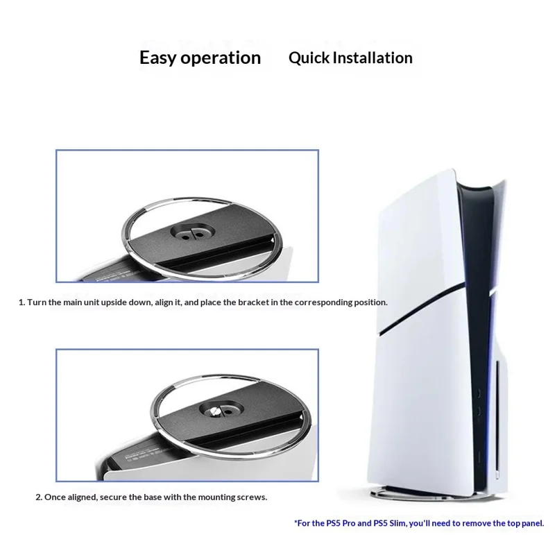 Suporte Vertical PS5 para Sony PlayStation 5 / Slim / Pro Base em Metal Reforçada de Arrefecimento e Anti-derrube - Branco