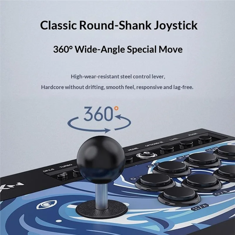 PXN 008 Arcade Fighting Stick 8 Button Joystick per Nintendo Switch / Sony PlayStation 3 / 4 / PC / Android