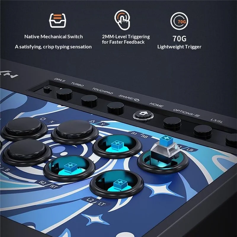PXN 008 Arcade Fighting Stick 8 Button Joystick per Nintendo Switch / Sony PlayStation 3 / 4 / PC / Android