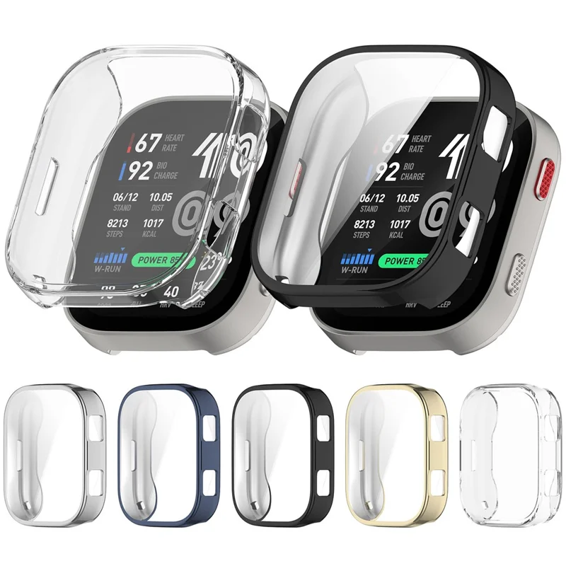 Für Huami Amazfit Bip Max A2568 TPU-Uhrenhülle Vollständige Abdeckung Beschichtung Schutzhülle - Schwarz