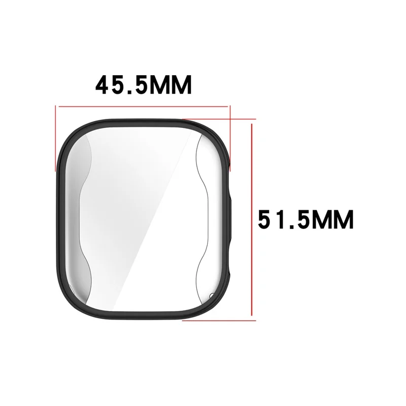 Für Huami Amazfit Bip Max A2568 TPU-Uhrenhülle Vollständige Abdeckung Beschichtung Schutzhülle - Schwarz