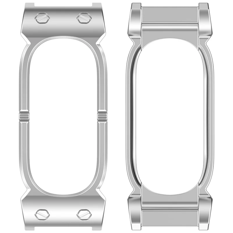 Metal Frame for Google Fitbit Air Watch Case 12mm Lug Protective Cover Zinc Alloy Bumper - Silver