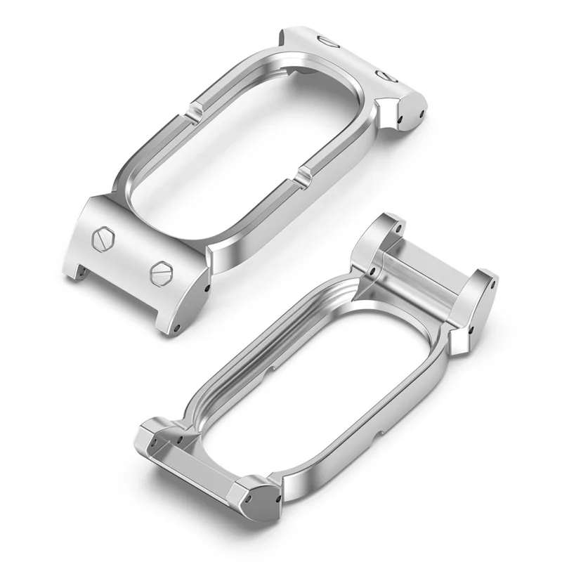 Metal Frame for Google Fitbit Air Watch Case 12mm Lug Protective Cover Zinc Alloy Bumper - Silver