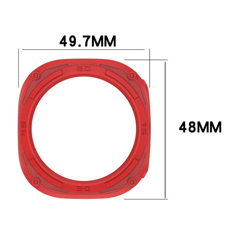 For Samsung Galaxy Watch Ultra (2026) 47mm TPU Case Armor Mecha Shockproof Protective Cover - Red