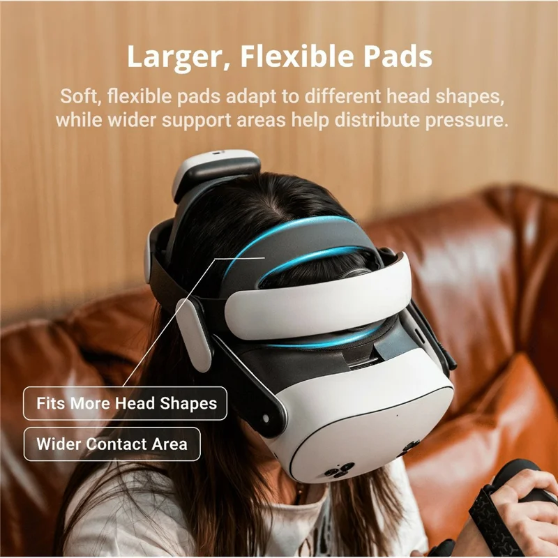 BOBOVR M3 Pro+ съемный ремешок с аккумулятором 6500 мА·ч и зарядной станцией для Meta Quest 3 / 3S — белый