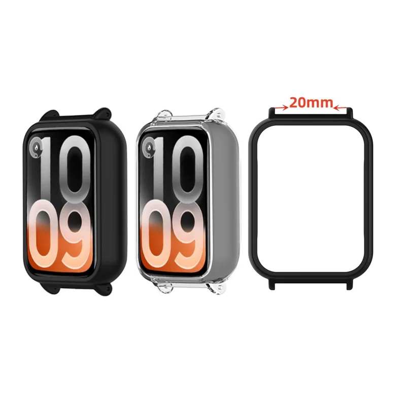 For Xiaomi Smart Band 10 Pro Watch Case Hollow PC Watch Protective Cover - Black