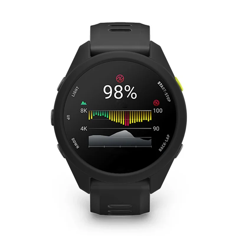For Garmin Forerunner 170 / Forerunner 70 Watch Case Scratch Resistant Silicone Protective Cover - Black