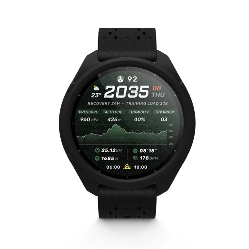 For Huami Amazfit Cheetah 2 Ultra Silicone Watch Case Shockproof Scratch Resistant Protective Cover - Black
