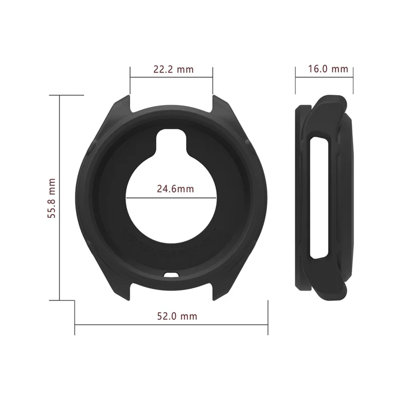 For Huami Amazfit Cheetah 2 Ultra Silicone Watch Case Shockproof Scratch Resistant Protective Cover - Black